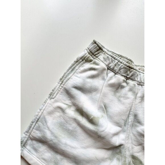 MADEWELL Frosted Willow Green Tie Dye Cotton Terry Sweat Shorts, Size XS - Picture 5 of 12